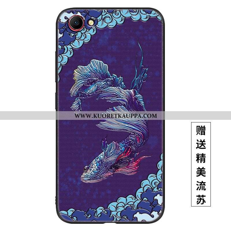 Kuori Oppo A3, Kuoret Oppo A3, Kotelo Oppo A3 Tila Pesty Suede Net Red Murtumaton Silikoni Sininen