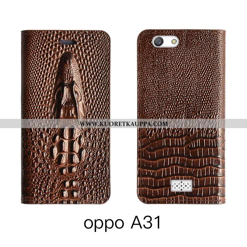 Kuori Oppo A31, Kuoret Oppo A31, Kotelo Oppo A31 Nahkakuori Aito Nahka Puhelimen Lehmä All Inclusive