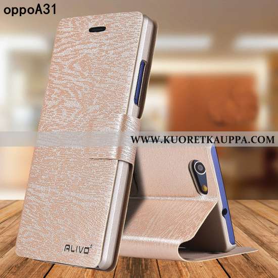 Kuori Oppo A31, Kuoret Oppo A31, Kotelo Oppo A31 Suojaus Nahkakuori All Inclusive Murtumaton Kulta K