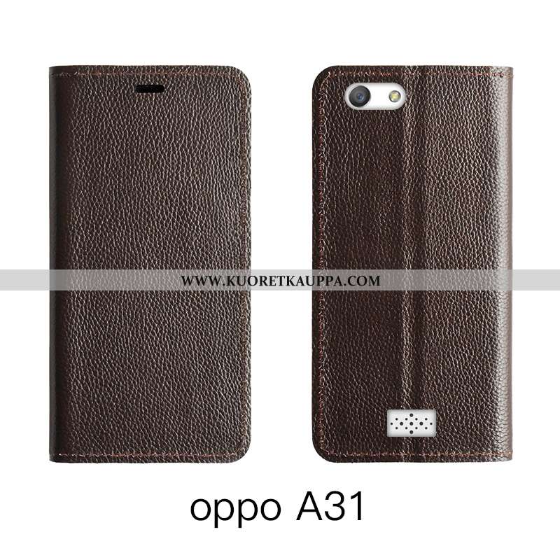 Kuori Oppo A31, Kuoret Oppo A31, Kotelo Oppo A31 Suojaus Nahkakuori Puhelimen Oranssi