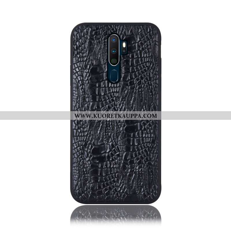 Kuori Oppo A5 2020, Kuoret Oppo A5 2020, Kotelo Oppo A5 2020 Aito Nahka Suojaus Murtumaton Krokotiil