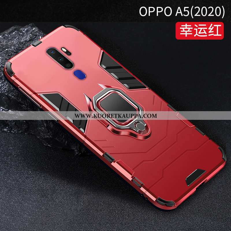 Kuori Oppo A5 2020, Kuoret Oppo A5 2020, Kotelo Oppo A5 2020 Luova Suojaus Panssari Rengas Mustat