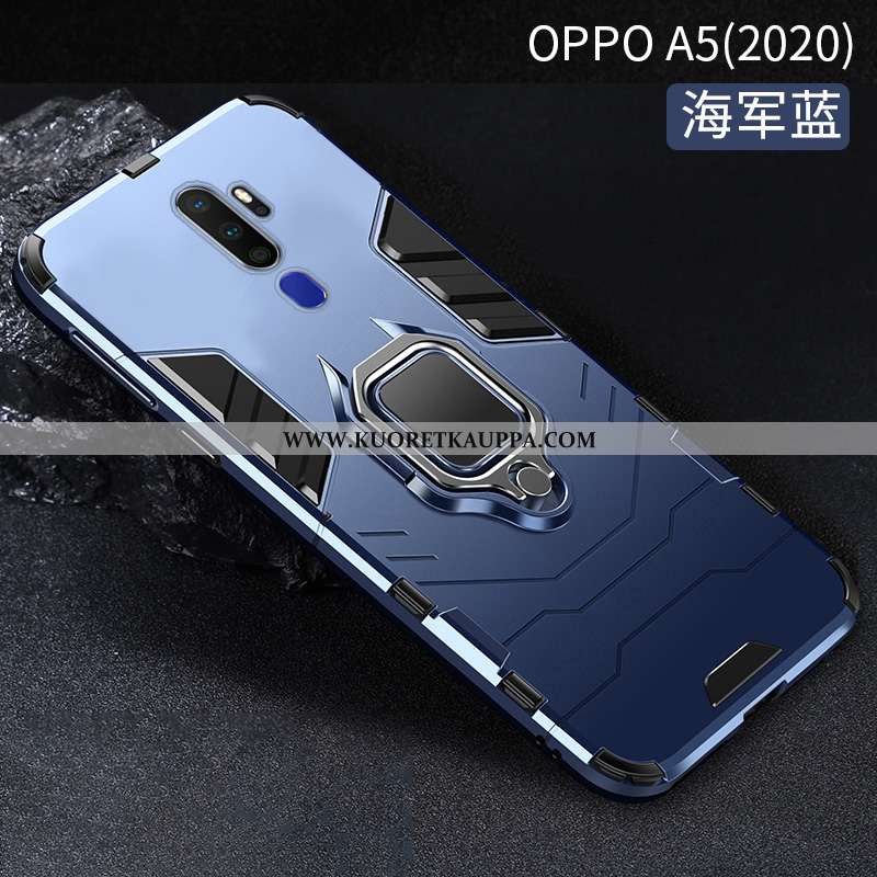 Kuori Oppo A5 2020, Kuoret Oppo A5 2020, Kotelo Oppo A5 2020 Luova Suojaus Panssari Rengas Mustat