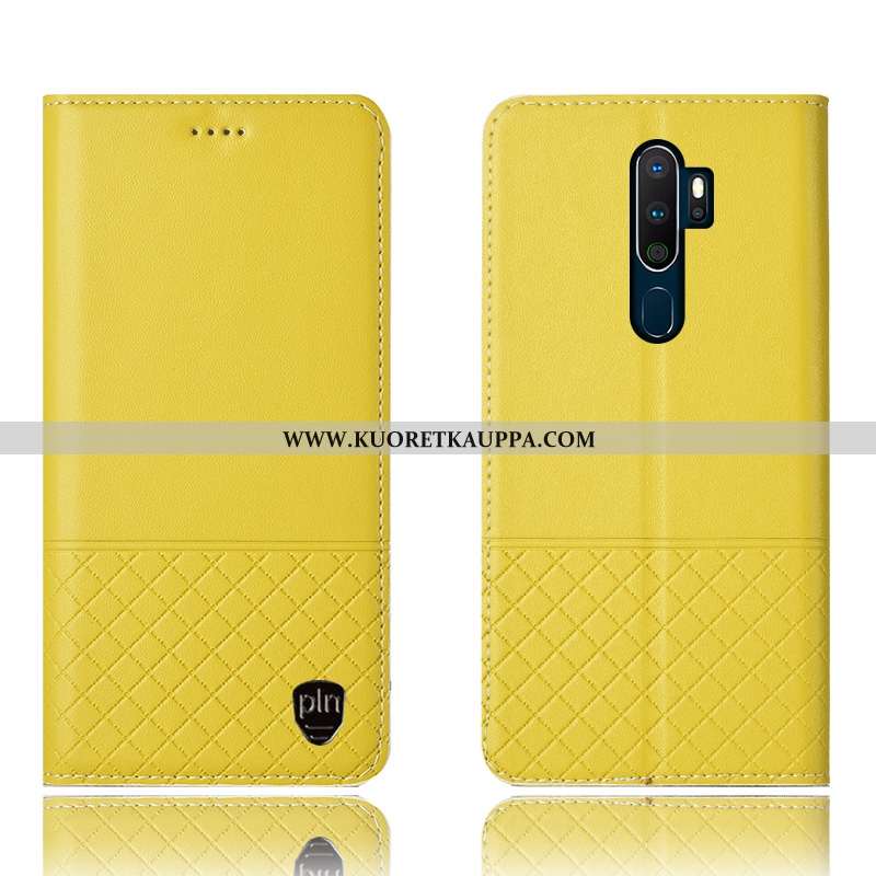 Kuori Oppo A5 2020, Kuoret Oppo A5 2020, Kotelo Oppo A5 2020 Nahkakuori Suojaus All Inclusive Mustat