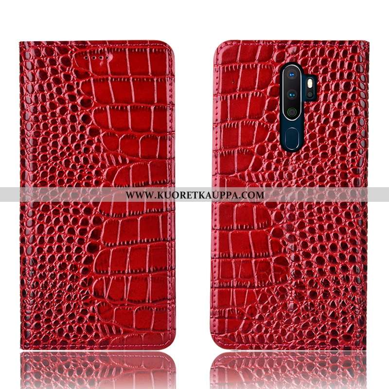 Kuori Oppo A5 2020, Kuoret Oppo A5 2020, Kotelo Oppo A5 2020 Nahkakuori Suojaus Puhelimen Ruskea