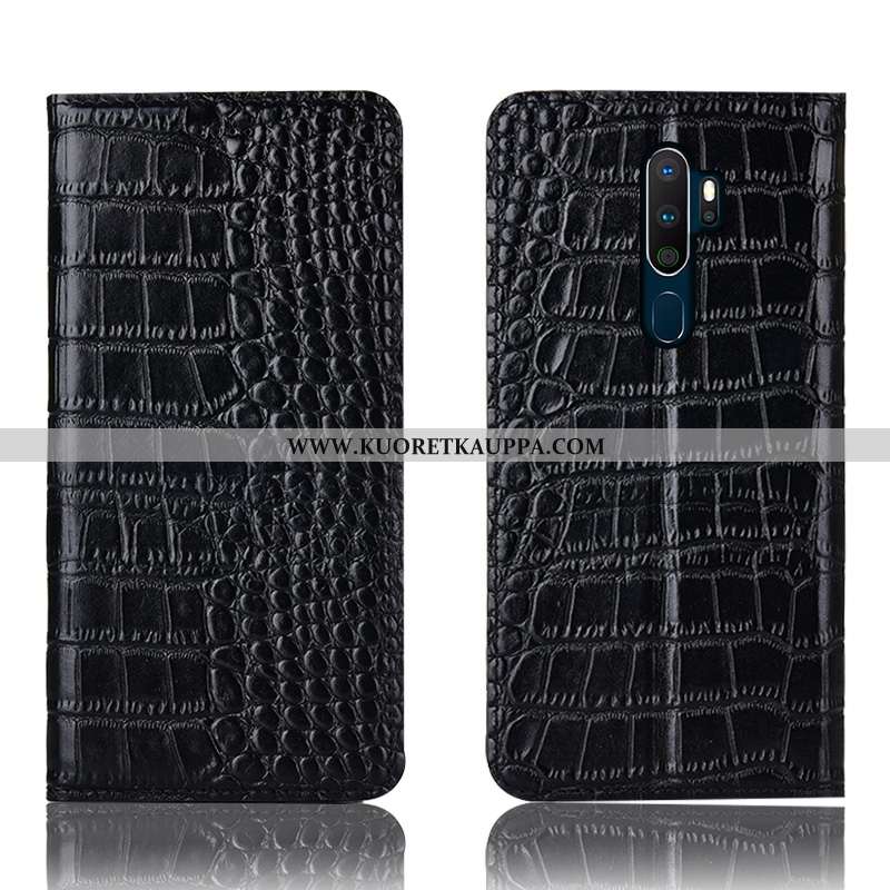 Kuori Oppo A5 2020, Kuoret Oppo A5 2020, Kotelo Oppo A5 2020 Nahkakuori Suojaus Puhelimen Ruskea