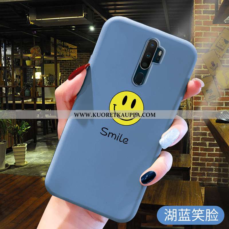 Kuori Oppo A5 2020, Kuoret Oppo A5 2020, Kotelo Oppo A5 2020 Pehmeä Neste Silikonikuori Sininen Maal