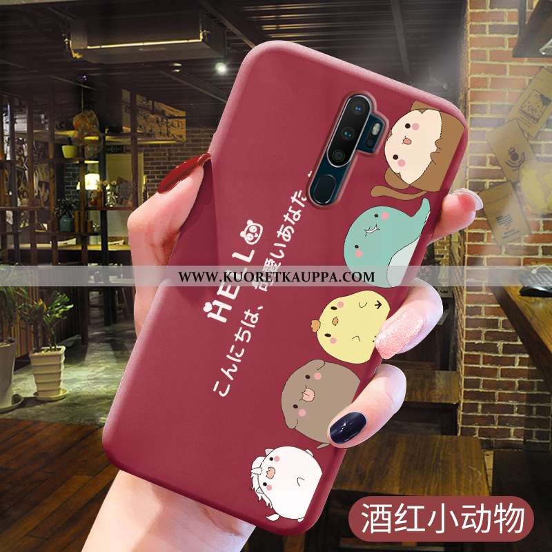 Kuori Oppo A5 2020, Kuoret Oppo A5 2020, Kotelo Oppo A5 2020 Pehmeä Neste Silikonikuori Sininen Maal