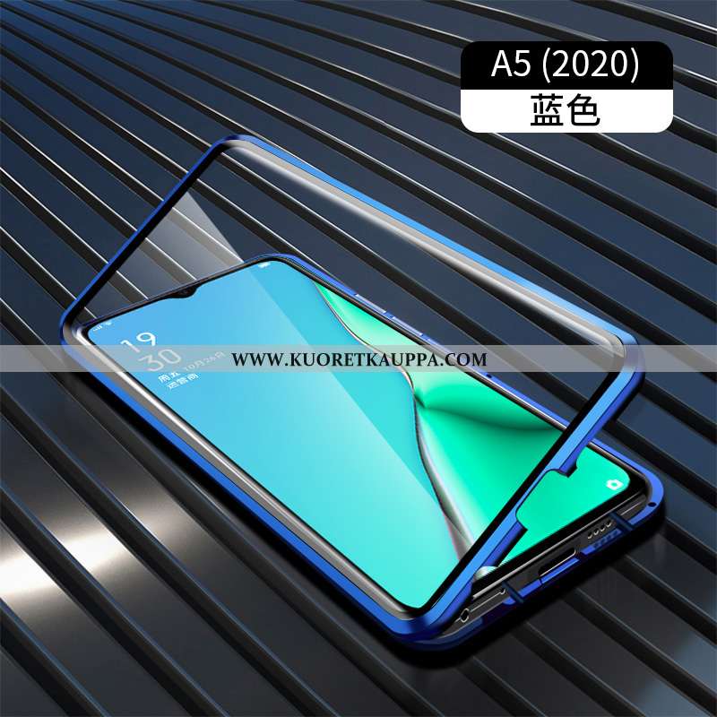 Kuori Oppo A5 2020, Kuoret Oppo A5 2020, Kotelo Oppo A5 2020 Suojaus Lasi Vihreä Kaksipuolinen Puhel