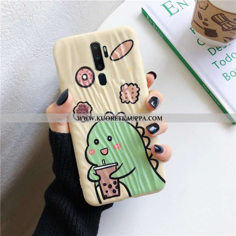 Kuori Oppo A5 2020, Kuoret Oppo A5 2020, Kotelo Oppo A5 2020 Tila Kukkakuvio Musta Juoksuhiekka Pehm