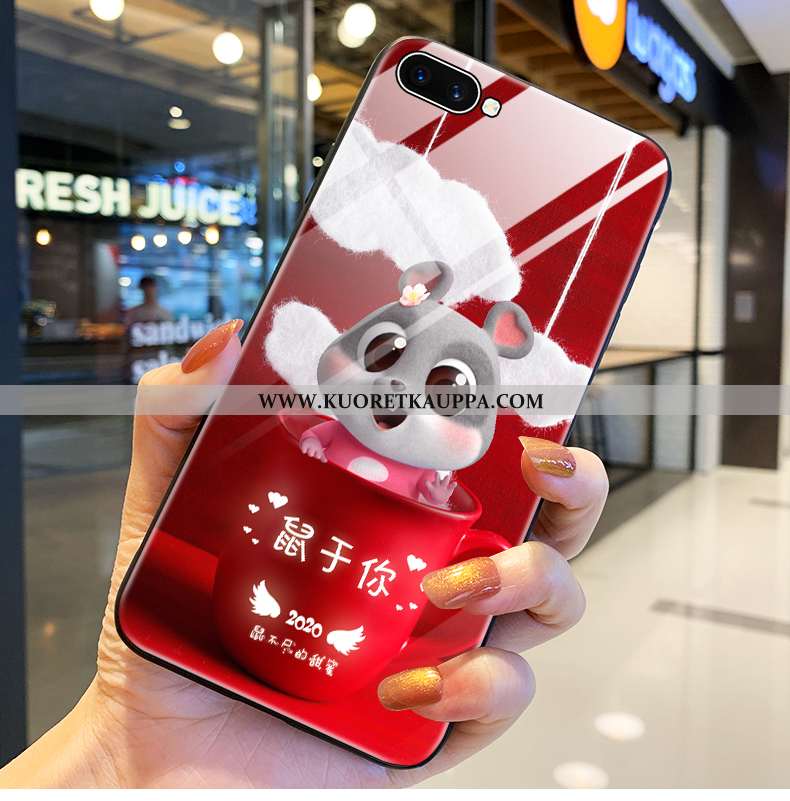 Kuori Oppo A5, Kuoret Oppo A5, Kotelo Oppo A5 Lasi Rakastunut Punainen Net Red
