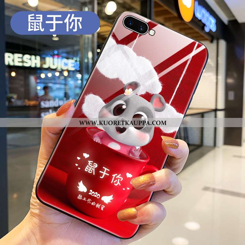 Kuori Oppo A5, Kuoret Oppo A5, Kotelo Oppo A5 Lasi Rakastunut Punainen Net Red