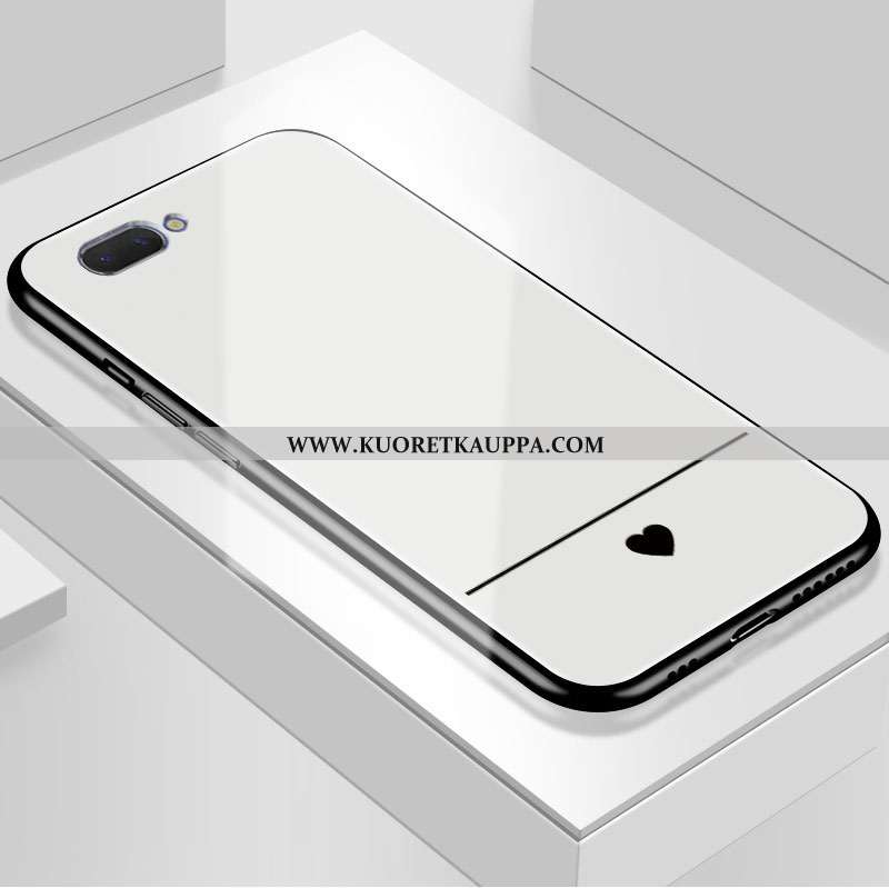 Kuori Oppo A5, Kuoret Oppo A5, Kotelo Oppo A5 Lasi Tila Suojaus Pehmeä Neste All Inclusive Valkoinen