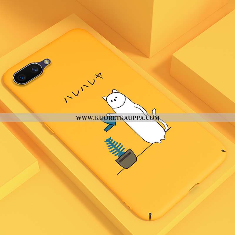 Kuori Oppo A5, Kuoret Oppo A5, Kotelo Oppo A5 Luova Sarjakuva Pesty Suede Ihana Keltainen Keltaiset