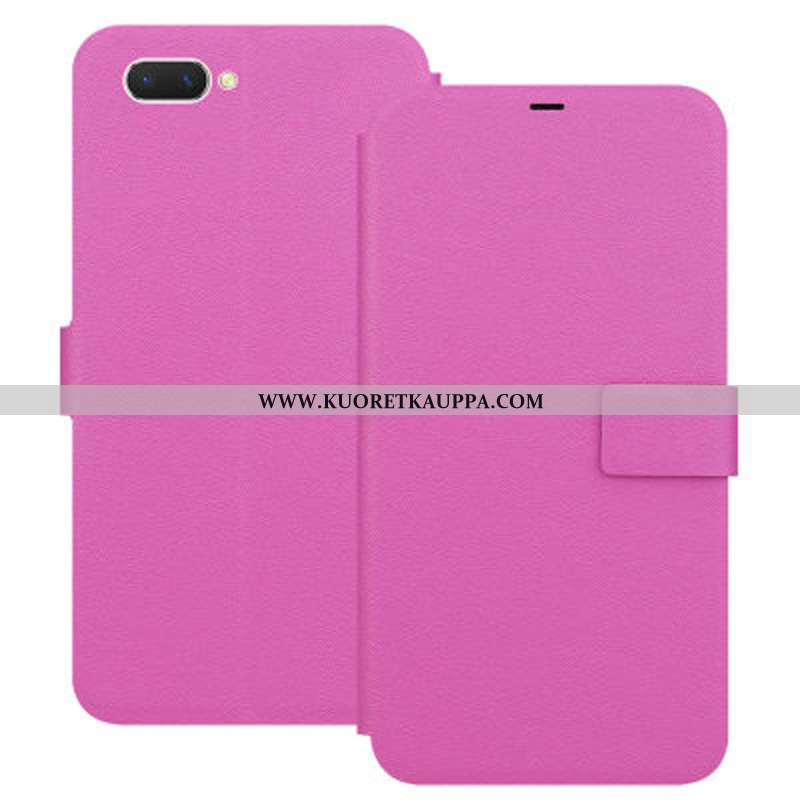 Kuori Oppo A5, Kuoret Oppo A5, Kotelo Oppo A5 Nahkakuori Pehmeä Neste Punainen Hemming Pinkki