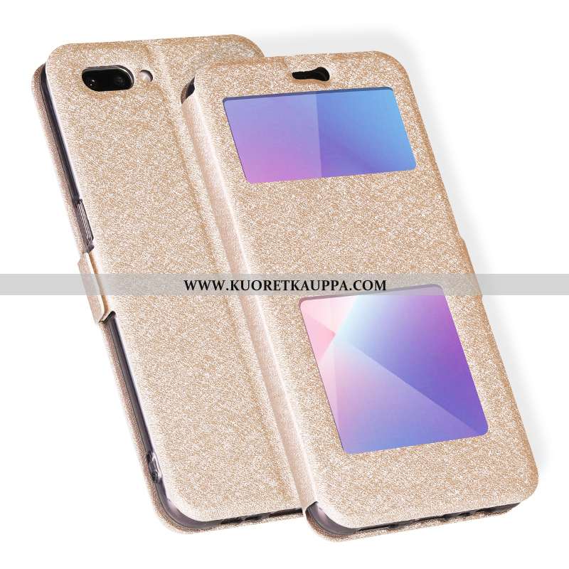 Kuori Oppo A5, Kuoret Oppo A5, Kotelo Oppo A5 Nahkakuori Silikoni Puhelimen Murtumaton Kultainen