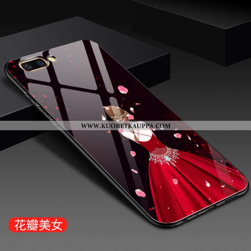 Kuori Oppo A5, Kuoret Oppo A5, Kotelo Oppo A5 Näytönsuojus Suuntaus Net Red Kova Punainen Pinkki