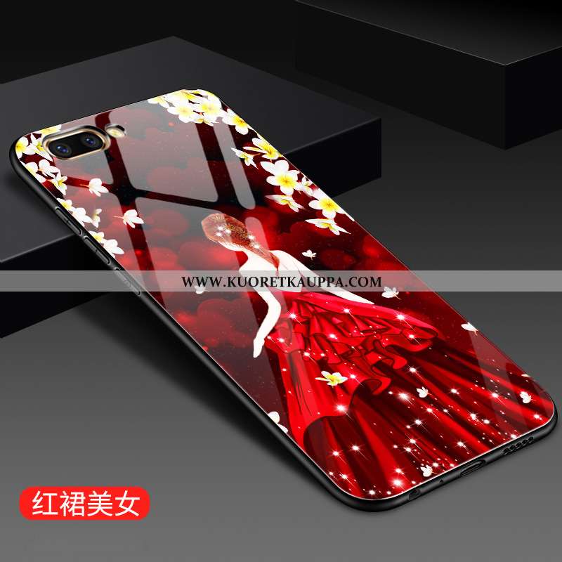 Kuori Oppo A5, Kuoret Oppo A5, Kotelo Oppo A5 Näytönsuojus Suuntaus Net Red Kova Punainen Pinkki