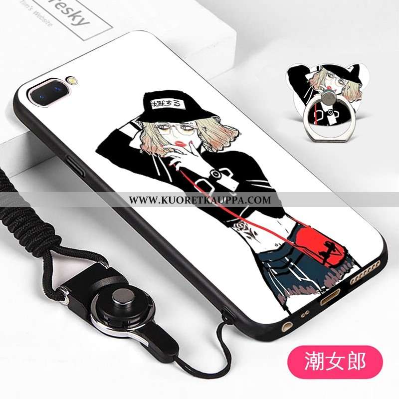 Kuori Oppo A5, Kuoret Oppo A5, Kotelo Oppo A5 Pehmeä Neste Suojaus Sarjakuva Murtumaton Valkoinen