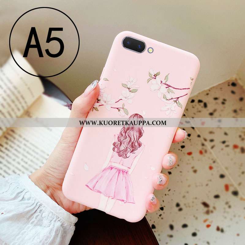 Kuori Oppo A5, Kuoret Oppo A5, Kotelo Oppo A5 Persoonallisuus Ihana All Inclusive Pehmeä Neste Pinkk