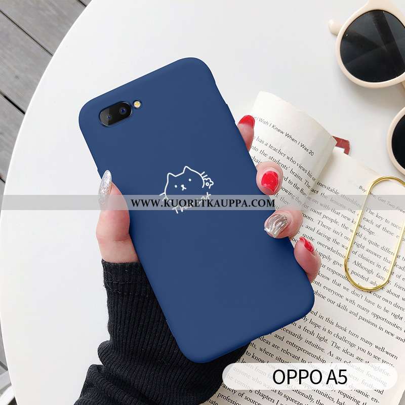 Kuori Oppo A5, Kuoret Oppo A5, Kotelo Oppo A5 Persoonallisuus Luova Yksinkertainen Harmaa Koira