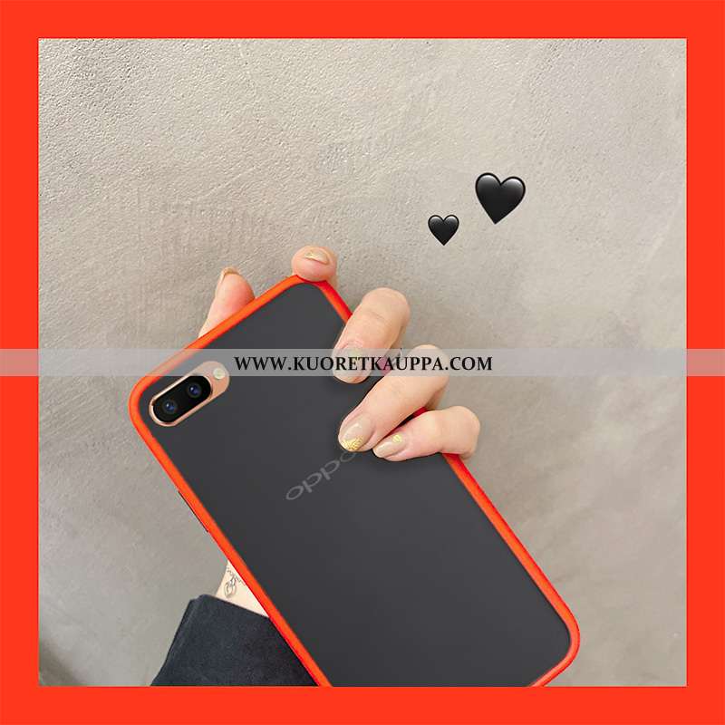 Kuori Oppo A5, Kuoret Oppo A5, Kotelo Oppo A5 Pesty Suede Luova Punainen Yksinkertainen Tummanvihreä