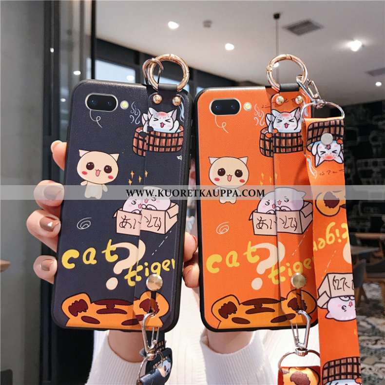 Kuori Oppo A5, Kuoret Oppo A5, Kotelo Oppo A5 Pesty Suede Ripustettavat Koristeet Murtumaton Tuki Or