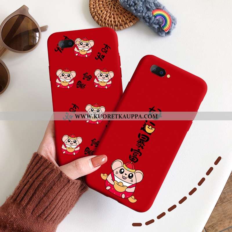 Kuori Oppo A5, Kuoret Oppo A5, Kotelo Oppo A5 Sarjakuva Ihana Persoonallisuus L Punainen