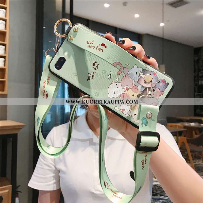 Kuori Oppo A5, Kuoret Oppo A5, Kotelo Oppo A5 Sarjakuva Suuntaus Puhelimen Murtumaton Valo Vihreä