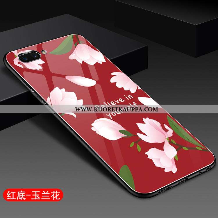 Kuori Oppo A5, Kuoret Oppo A5, Kotelo Oppo A5 Silikoni Lasi Suuntaus Persoonallisuus Puhelimen Musta