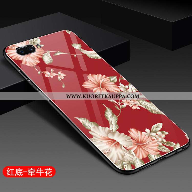 Kuori Oppo A5, Kuoret Oppo A5, Kotelo Oppo A5 Silikoni Lasi Suuntaus Persoonallisuus Puhelimen Musta