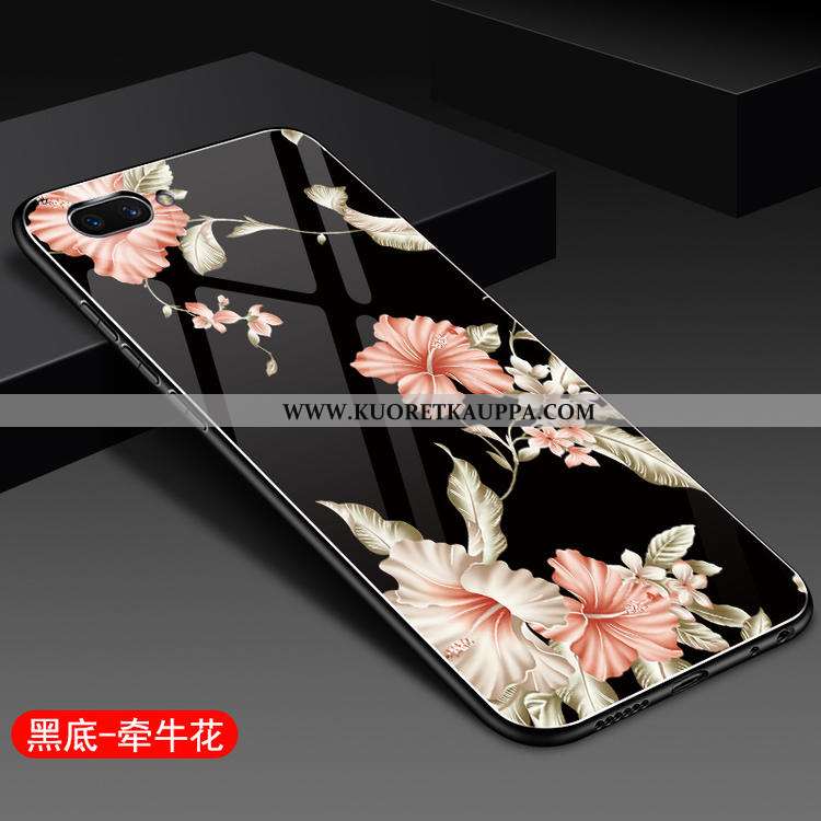 Kuori Oppo A5, Kuoret Oppo A5, Kotelo Oppo A5 Silikoni Lasi Suuntaus Persoonallisuus Puhelimen Musta