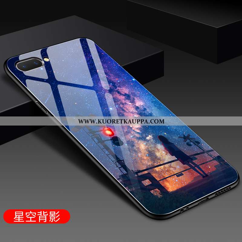 Kuori Oppo A5, Kuoret Oppo A5, Kotelo Oppo A5 Silikoni Suojaus Puhelimen Peili Pehmeä Neste Sininen