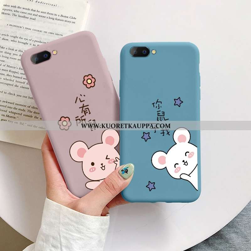 Kuori Oppo A5, Kuoret Oppo A5, Kotelo Oppo A5 Silikoni Suojaus Sininen Pesty Suede Pieni
