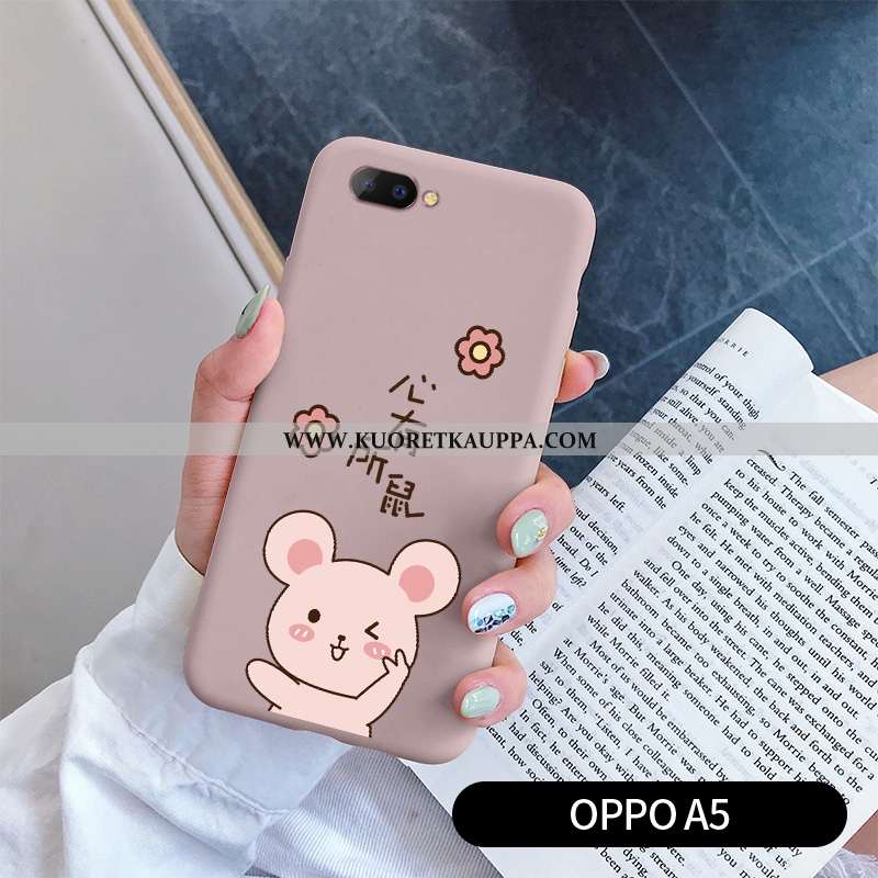 Kuori Oppo A5, Kuoret Oppo A5, Kotelo Oppo A5 Silikoni Suojaus Sininen Pesty Suede Pieni