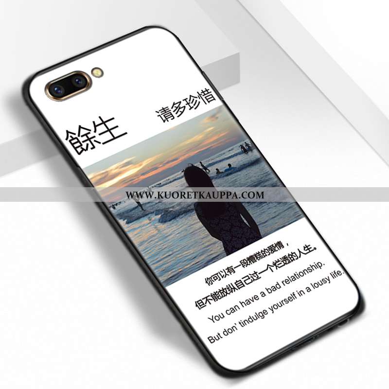 Kuori Oppo A5, Kuoret Oppo A5, Kotelo Oppo A5 Silikoni Suojaus Viileä Pehmeä Neste Valkoinen