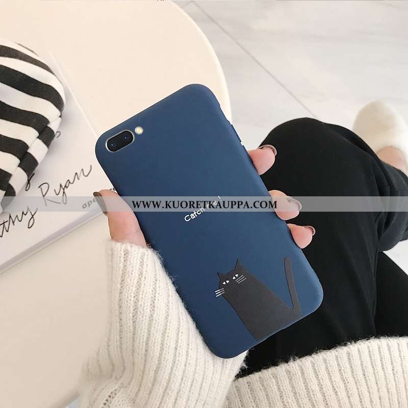 Kuori Oppo A5, Kuoret Oppo A5, Kotelo Oppo A5 Suuntaus Pehmeä Neste Net Red Silikoni Sininen Mustat