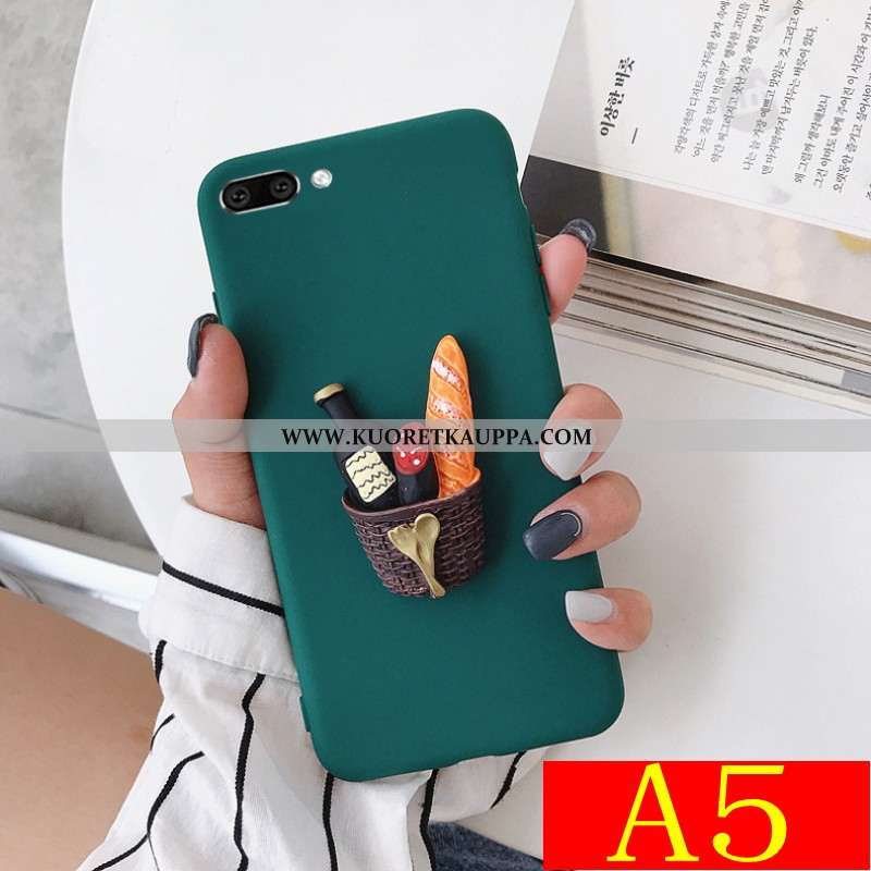 Kuori Oppo A5, Kuoret Oppo A5, Kotelo Oppo A5 Suuntaus Pehmeä Neste Sarjakuva Tummanvihreä Persoonal