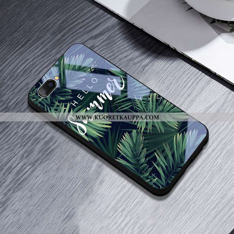 Kuori Oppo A5, Kuoret Oppo A5, Kotelo Oppo A5 Suuntaus Silikoni Lasi Puhelimen Vihreä