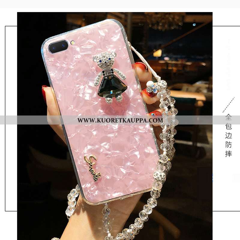 Kuori Oppo A5, Kuoret Oppo A5, Kotelo Oppo A5 Suuntaus Suojaus Rhinestone Inlay Valkoinen