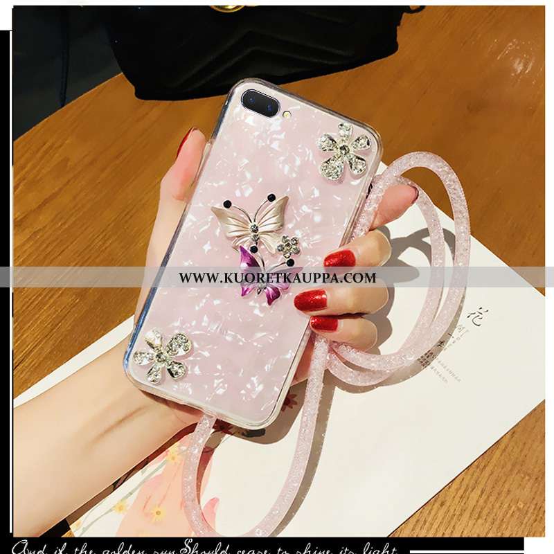 Kuori Oppo A5, Kuoret Oppo A5, Kotelo Oppo A5 Suuntaus Suojaus Rhinestone Inlay Valkoinen