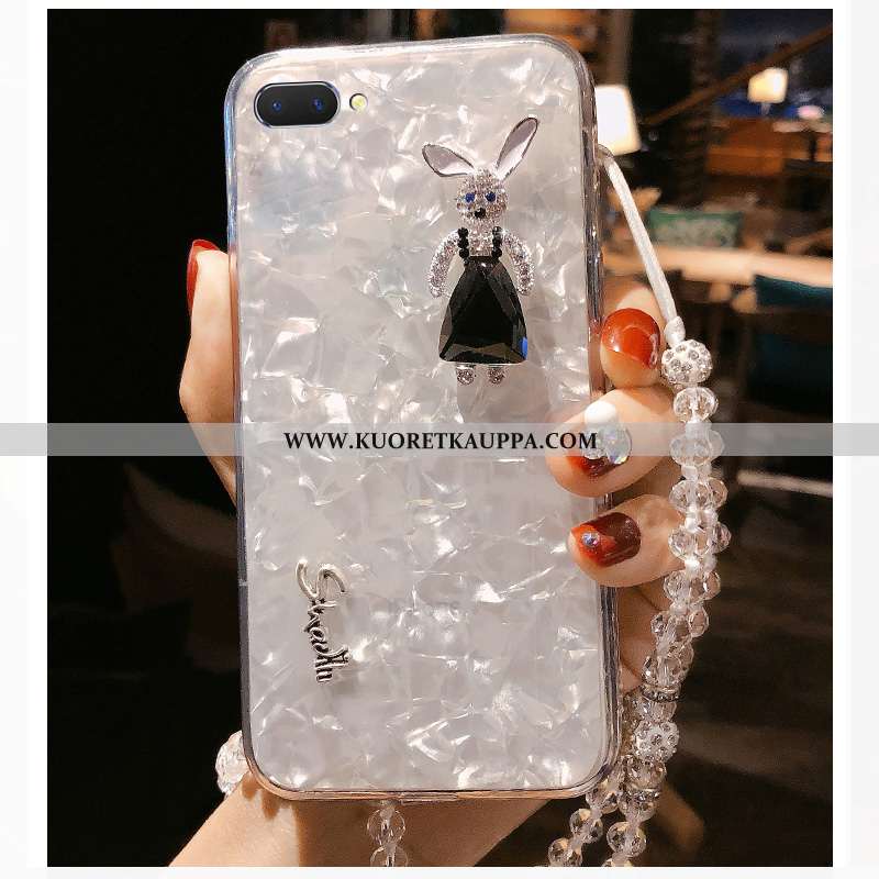 Kuori Oppo A5, Kuoret Oppo A5, Kotelo Oppo A5 Suuntaus Suojaus Rhinestone Inlay Valkoinen