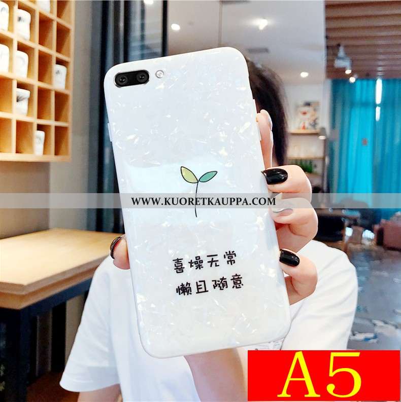 Kuori Oppo A5, Kuoret Oppo A5, Kotelo Oppo A5 Tila Sarjakuva Ihana Silikoni Valkoinen