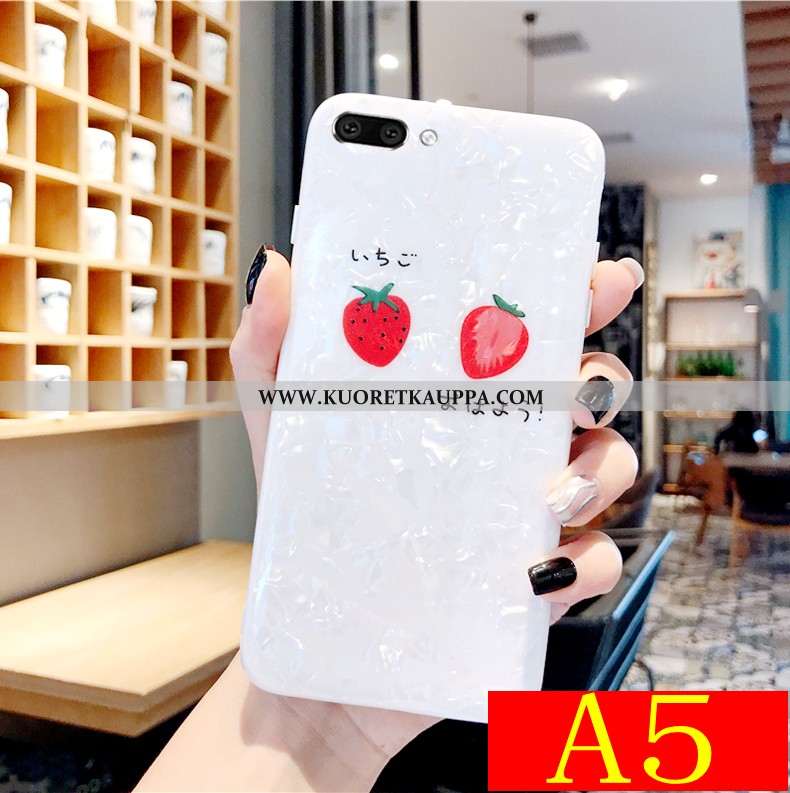 Kuori Oppo A5, Kuoret Oppo A5, Kotelo Oppo A5 Tila Sarjakuva Ihana Silikoni Valkoinen