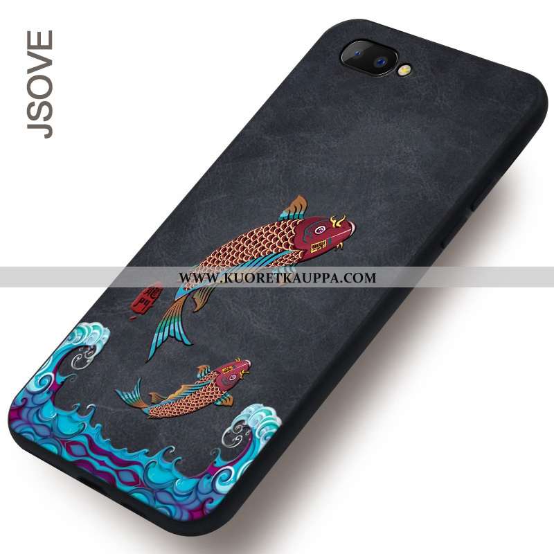 Kuori Oppo A5, Kuoret Oppo A5, Kotelo Oppo A5 Vuosikerta Nahka Lohikäärme Kohokuviointi Rakastunut M