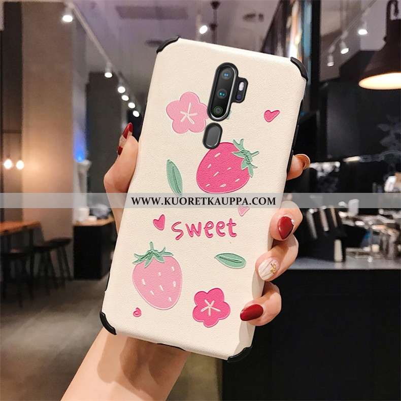 Kuori Oppo A9 2020, Kuoret Oppo A9 2020, Kotelo Oppo A9 2020 Kukkakuvio Suuntaus Mulberry Silkki Suo