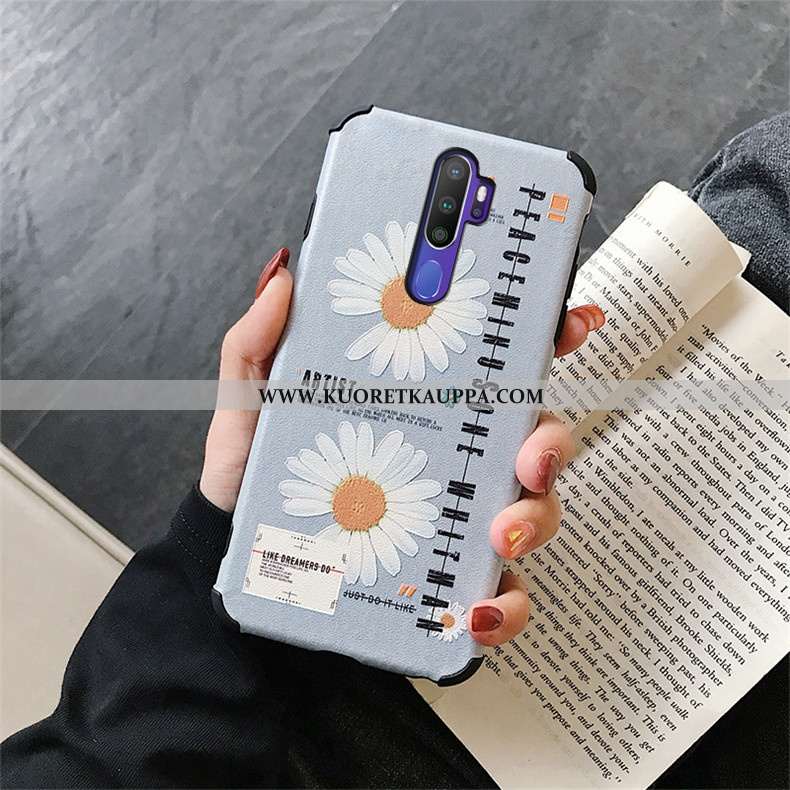 Kuori Oppo A9 2020, Kuoret Oppo A9 2020, Kotelo Oppo A9 2020 Kukkakuvio Suuntaus Mulberry Silkki Suo