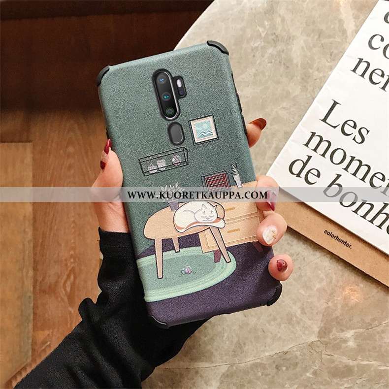 Kuori Oppo A9 2020, Kuoret Oppo A9 2020, Kotelo Oppo A9 2020 Kukkakuvio Suuntaus Mulberry Silkki Suo