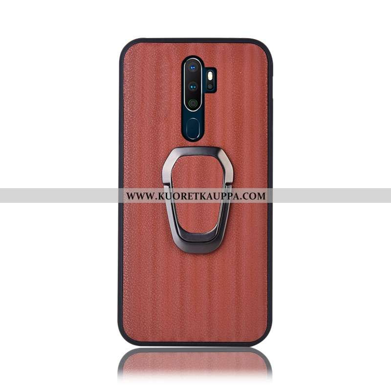 Kuori Oppo A9 2020, Kuoret Oppo A9 2020, Kotelo Oppo A9 2020 Suojaus Aito Nahka Kaltevuus Tuki Viole