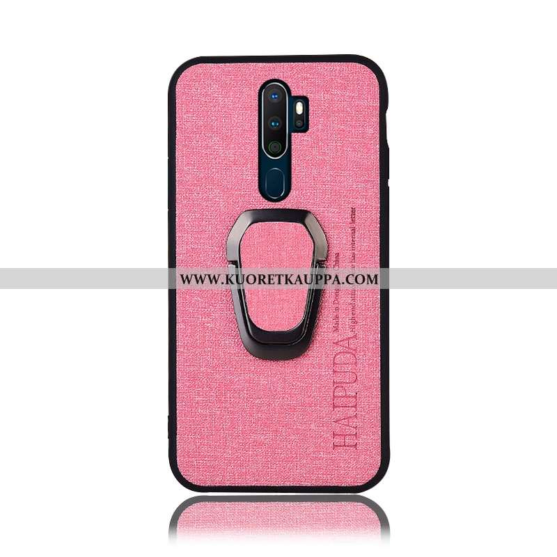 Kuori Oppo A9 2020, Kuoret Oppo A9 2020, Kotelo Oppo A9 2020 Suojaus Pellava Harmaa Tuki